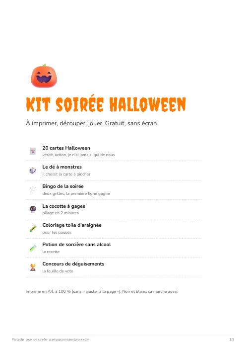 Page 1 du kit