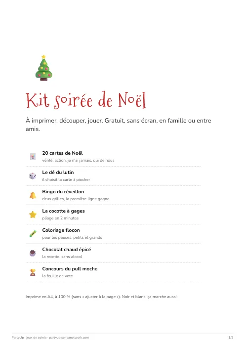 Page 1 du kit