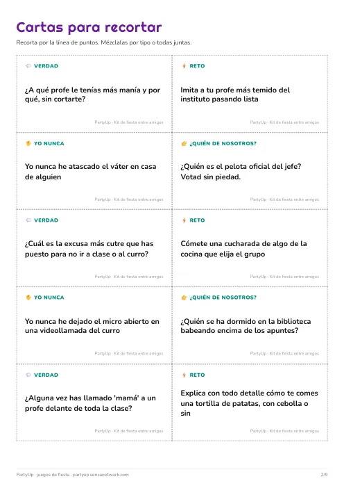 Página 2 del kit
