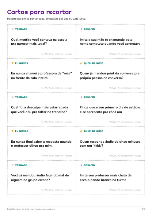 Página 2 do kit